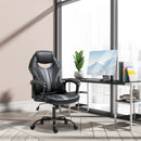 Sedia da Gaming Ergonomica 63x68x105-113cm in Similpelle Nero e Grigio-2