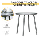 Set Tavolino e 2 Sedie con Cuscini da Giardino in Rattan PE Grigio-7