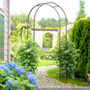 Arco per Rose e Supporto per Piante Rampicanti in Metallo 114x30x230cm Nero-2