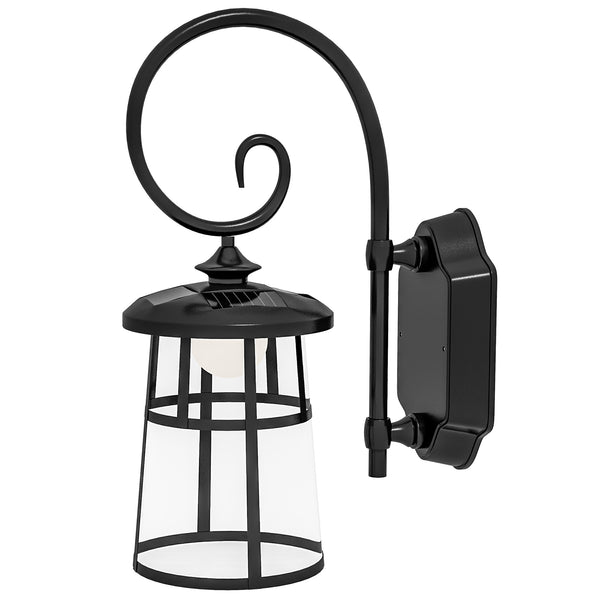 Lampada da Esterno con Pannello Solare 16,5x25,5x41 cm Impermeabile IP44 e Accensione Automatica Nero prezzo