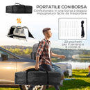 Tenda da Campeggio 4-5 Persone con Copertura Oscurante 460x230x180 cm Impermeabile con Borsa di Trasporto in Poliestere Kaki-8