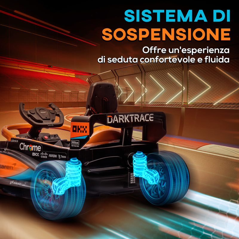 Macchina Elettrica per Bambini 12V con Licenza McLaren Racing Arancione-7