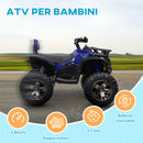 Quad Elettrico per Bambini 12V con Fari e Pedale Blu   -4