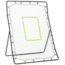 Rete per Allenamento per Calcio e Baseball Pieghevole 123x90x174 cm con Zona di Precisione Nero -1