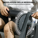 Seated Calf Machine 32 posizioni da Seduti 100x90x105 cm Grigio e Nero   -5