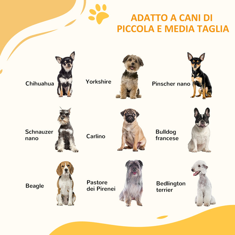 Cancelletto per Cani taglia Piccola e Media 74-100x76 cm in Acciaio e PA Bianco-4