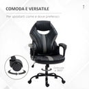 Sedia da Gaming Ergonomica 63x68x105-113cm in Similpelle Nero e Grigio-6