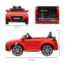 Macchina Elettrica per Bambini Licenza Audi TT con Telecomando e Fari LED Rosso  -3