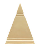 Piramide Oro 11,5x11,5x15,5 cm in Poliresina -4