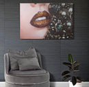 Stampa su Tela Beautiful Lips 80x3,8x120 cm in Legno e Tessuto-5