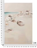 Stampa Dipinta Beach 2 80x3x120 cm in Legno e Tessuto-6