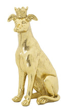 Statua Cane con Corona Oro 20x12,5x33 cm in Poliresina-1