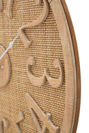 Orologio da Muro Boho Ø 60x4,5 cm in Rattan-4