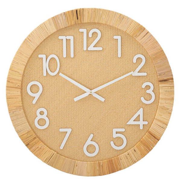 Orologio da Muro Boho Plus Ø 60x4,5 cm in Rattan online