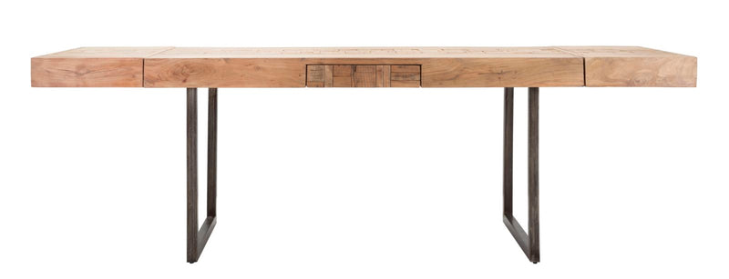 Tavolo da Pranzo Mumbai Allungabile cm 160-240x90x77 cm in Legno e Ferro -8