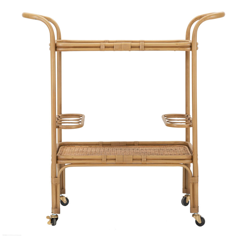 Carrello Panama 2 Ripiani 83x46x87,5 cm in Rattan-2