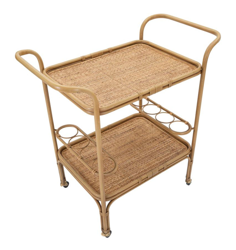 Carrello Panama 2 Ripiani 83x46x87,5 cm in Rattan-4