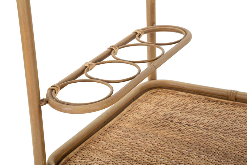 Carrello Panama 2 Ripiani 83x46x87,5 cm in Rattan-6