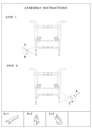 Carrello Panama 2 Ripiani 83x46x87,5 cm in Rattan-9