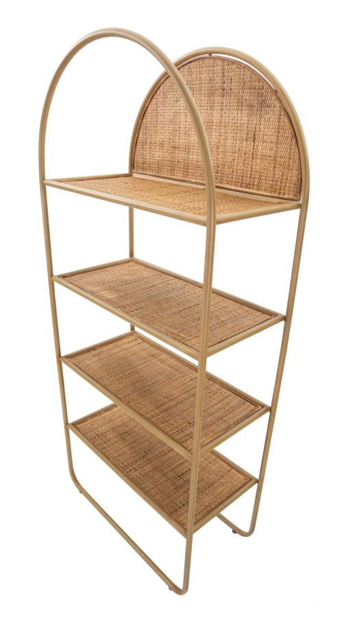 Libreria Panama Round 80x40x180 cm in Rattan-4