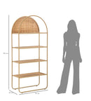 Libreria Panama Round 80x40x180 cm in Rattan-8