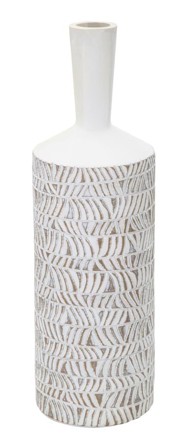 Vaso Nairobi Bottle 15x49,5x15 cm in Poliresina Bianco online