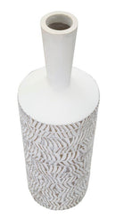 Vaso Nairobi Bottle 15x49,5x15 cm in Poliresina Bianco-2