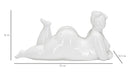 Statua Donnina Yoga Relax 32x16x16 cm in Poliresina Bianco-7