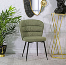 Set 2 Sedie Losanna 58x85x60,5 cm in Tessuto Verde/Nero-8