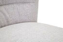 Set 2 Sedie Losanna 58x85x60,5 cm in Tessuto Grigio/Nero-6