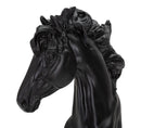 Cavallo da Scacchi 14x27x11 cm in Poliresina Nero/Oro-5