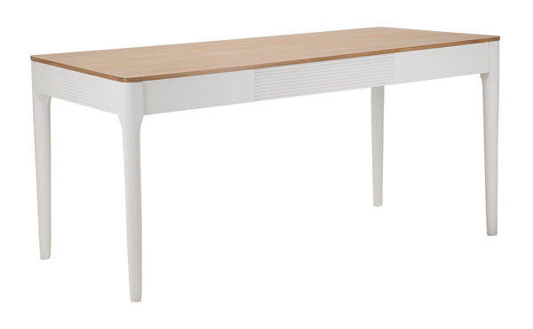 Tavolo da Pranzo Matera 180x80x60 cm in Legno MDF e Ferro Bianco/Marrone acquista