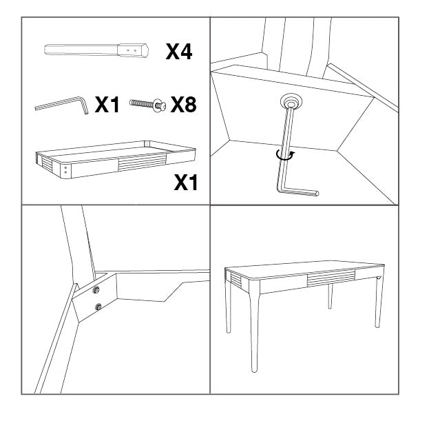 Tavolo da Pranzo Matera 180x80x60 cm in Legno MDF e Ferro Bianco/Marrone-9