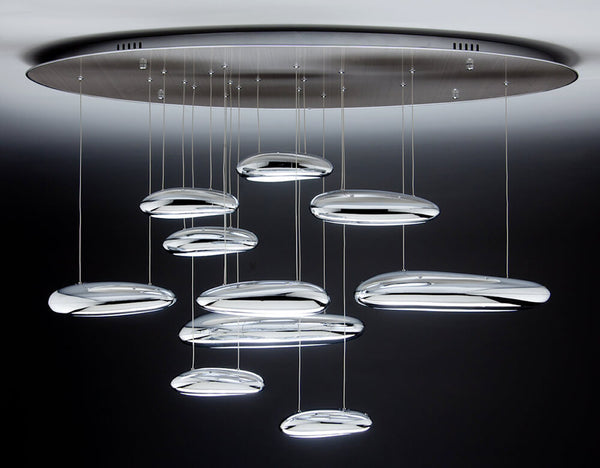 sconto Pendelleuchte 10 LED 130x60cm Zaghi Drop Design