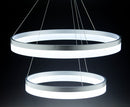 Lampadario a Sospensione 2 Anelli LED 40x40cm Zaghi Circle-3