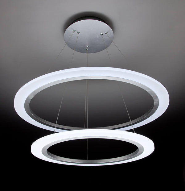 Pendelleuchter 2 LED-Ringe 40x40cm Zaghi Round prezzo