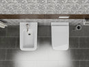 Coppia di Sanitari Sospesi Wc e Bidet in Ceramica 36x57x32 Cm Vorich Minimal Bianco-3