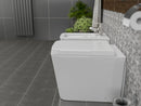 Coppia di Sanitari Wc e Bidet Filo a Muro in Ceramica 35x56x41 Cm Vorich Minimal Bianco-3