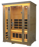 Sauna Finlandese ad Infrarossi 3 Posti 156x125 cm in Legno di Cedro H188 Vorich Diamond-9