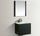 Mobile Bagno Sospeso 80 cm in MDF con Specchiera Vorich Easy Black Nero-1