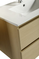 Mobile Bagno Sospeso 81 cm in MDF con Colonna e Specchiera Vorich Miami Sabbia-5