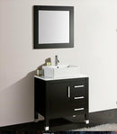 Mobile Bagno 76 cm in Legno Massello con Specchiera Vorich Old England Plus Nero-1