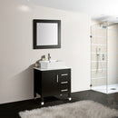 Mobile Bagno 76 cm in Legno Massello con Specchiera Vorich Old England Plus Nero-3