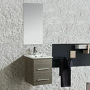 Mobile Bagno Sospeso 41 cm in MDF con Specchio Vorich Rayan Grigio-2