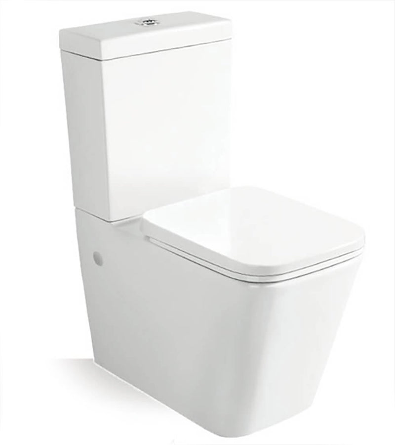 WC con Cassetta Esterna in Ceramica 37x55x33 Cm Vorich Minimal Bianco-1