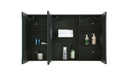 Mobile Bagno Lavabo Specchiera e 1 Pensile Vorich Space England Nero Varie Misure-6