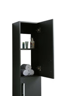 Mobile Bagno Lavabo Specchiera e 1 Pensile Vorich Space England Nero Varie Misure-9