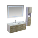 Mobile Bagno Sospeso 120 cm Lavabo Specchio e 1 Pensile Istambul-1