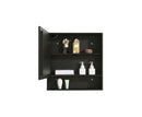 Mobile Bagno Lavabo Specchiera e 1 Pensile Vorich Space England Nero Varie Misure-4