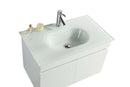 Mobile Bagno Sospeso 80 cm Lavabo e Specchio Vorich Easy Bianco-5